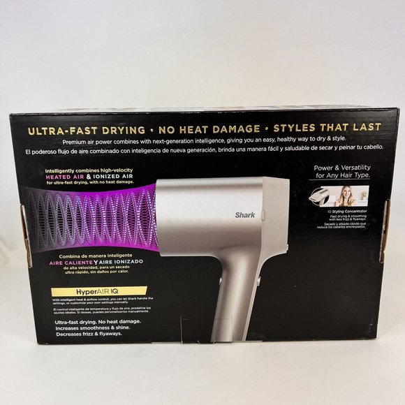 Hair Shark Hyperair Hair Iq Blow Dryer Ultra Fast Drying Heated